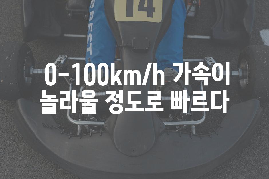  0-100km/h 가속이 놀라울 정도로 빠르다