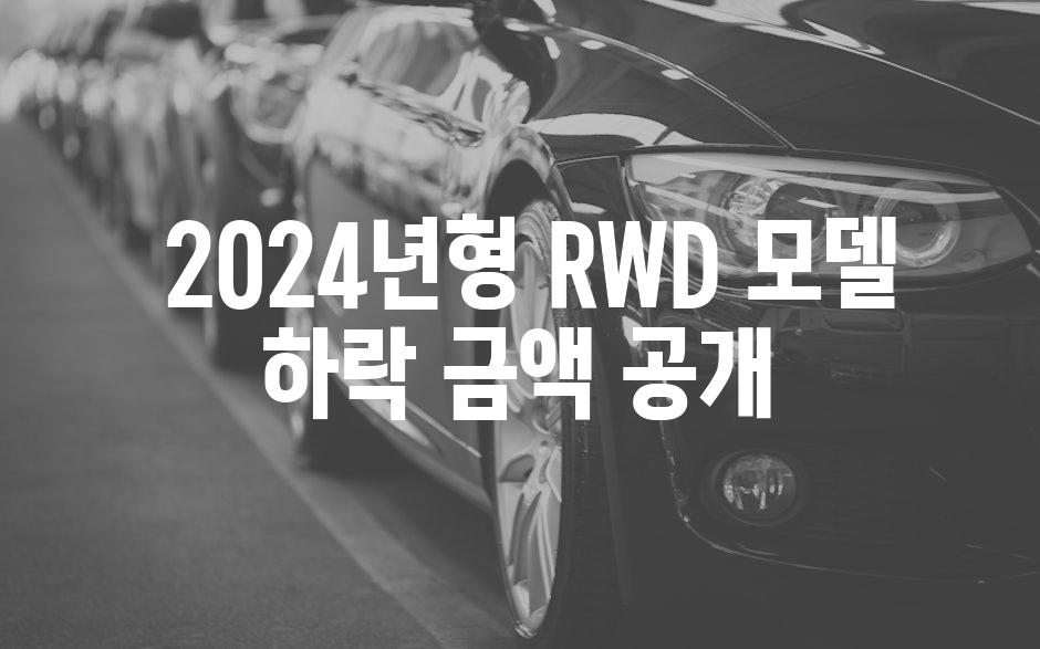  2024년형 RWD 모델 하락