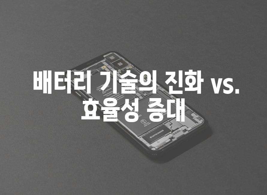  배터리 기술의 진화 vs. 효율성 증대