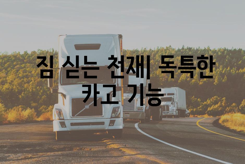  짐 싣는 천재| 독특한 카고 기능