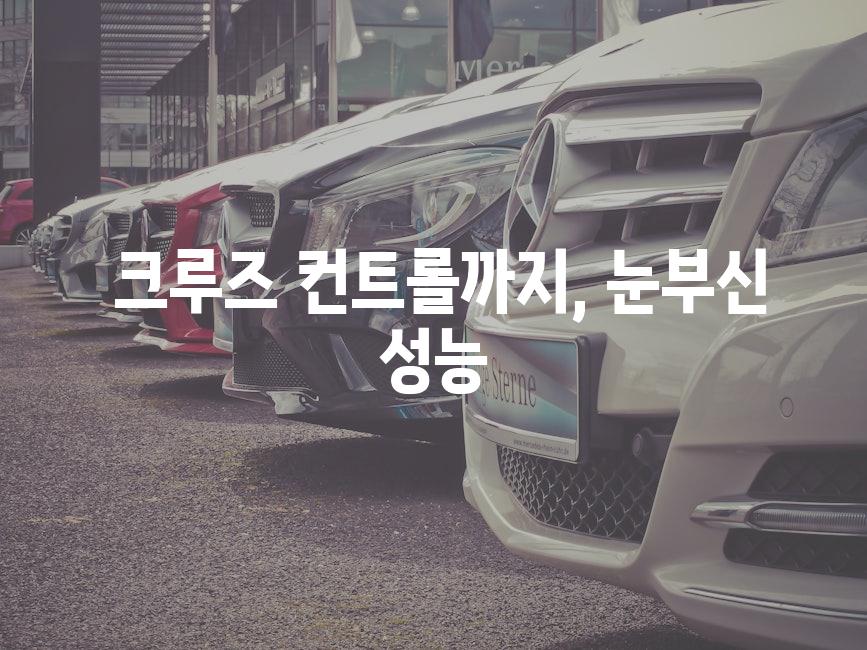  크루즈 컨트롤까지, 눈부신 성능