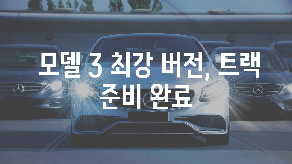  모델 3 최강 버전, 트랙 준비 완료