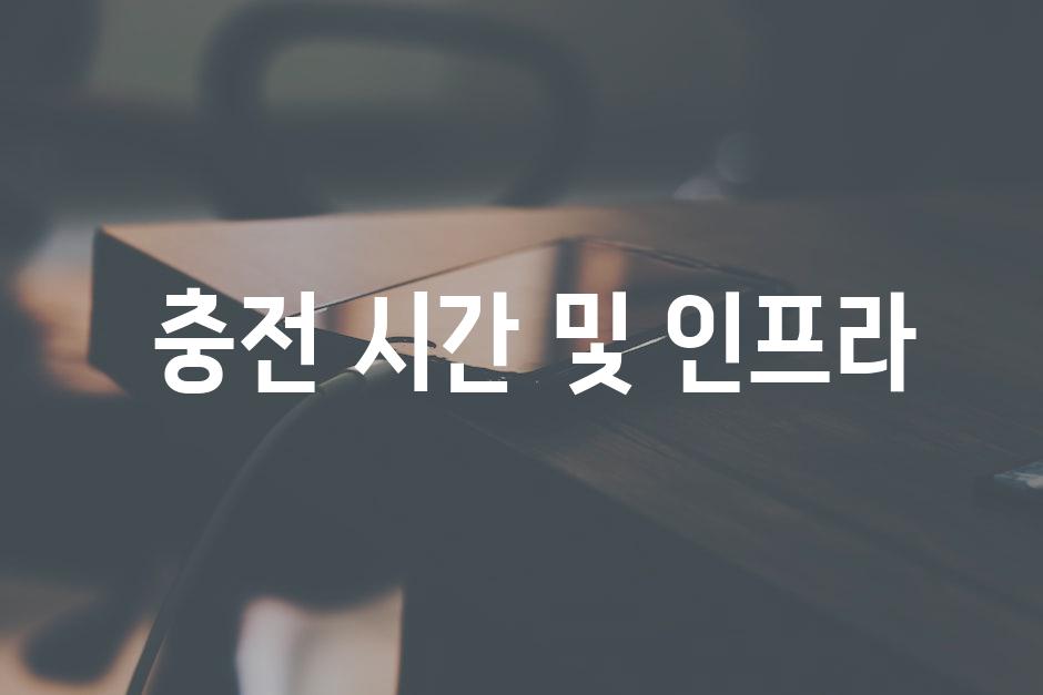  충전 시간 및 인프라