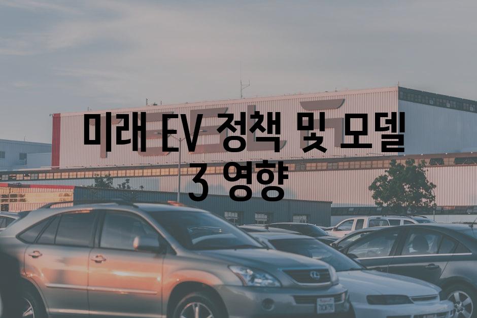  미래 EV 정책 및 모델 3 영향