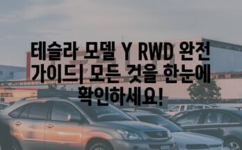 테슬라 모델 Y RWD 완전 가이드| 모든 것을 한눈에 확인하세요!