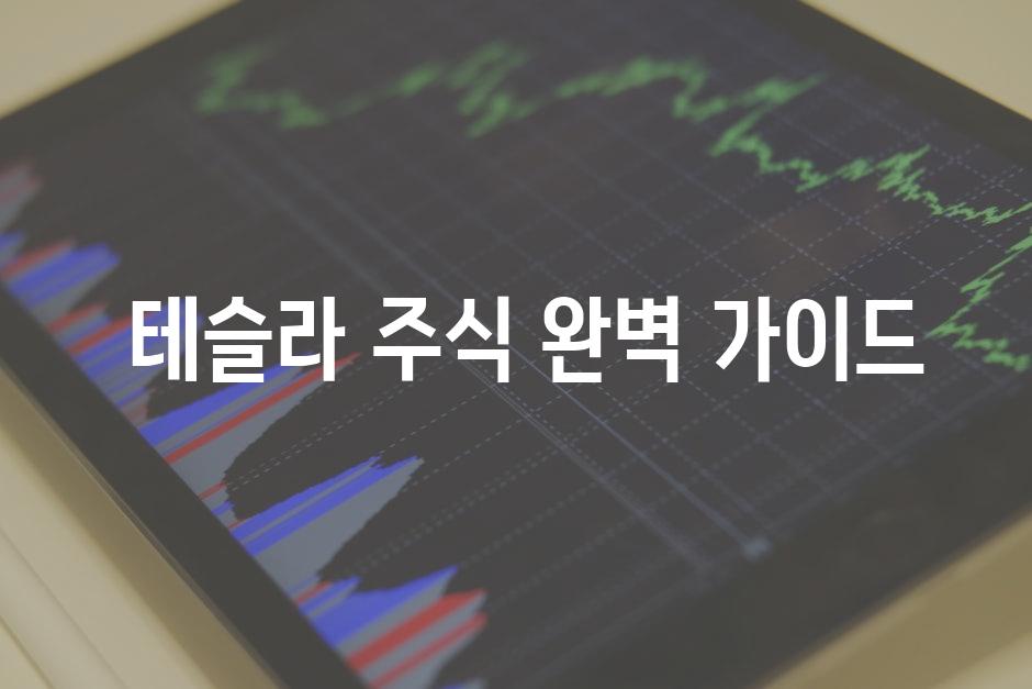  테슬라 주식 완벽 가이드