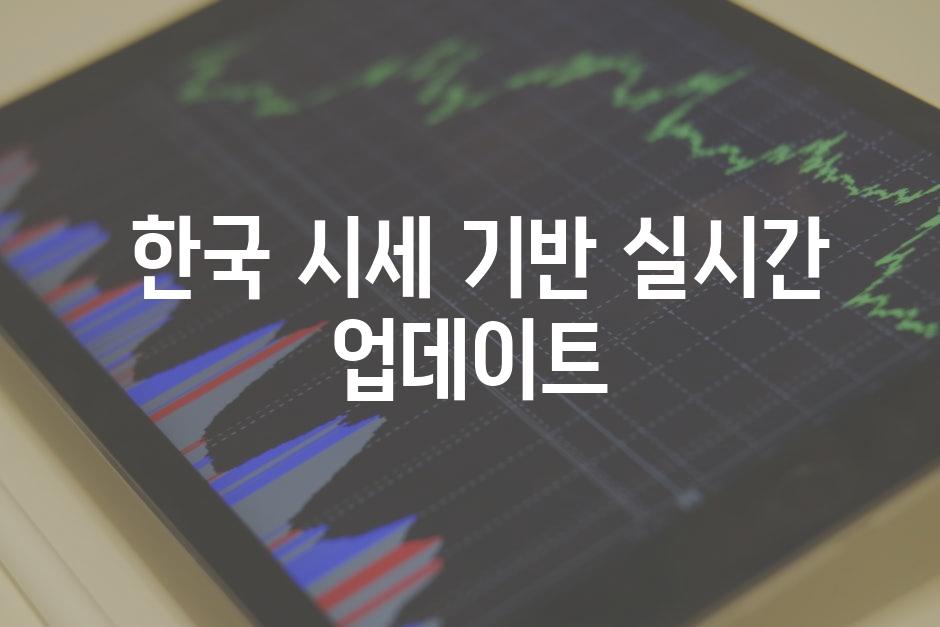  한국 시세 기반 실시간 업데이트