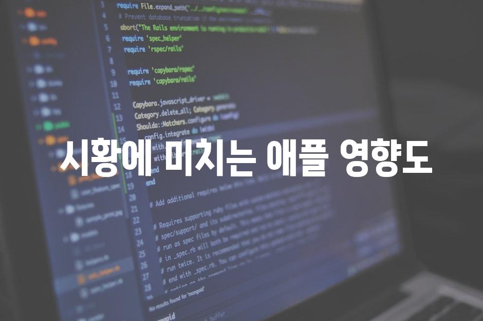  시황에 미치는 애플 영향도