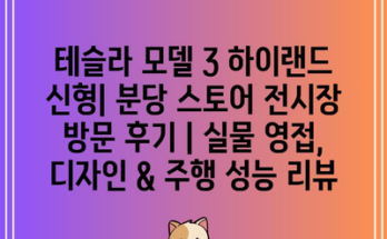 테슬라 모델 3 하이랜드 신형| 분당 스토어 전시장 방문 후기 | 실물 영접, 디자인 & 주행 성능 리뷰