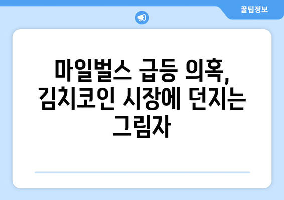 마일벌스 급등 의혹, 김치코인 시장에 던지는 그림자 | 마일벌스, 김치코인, 시장 불안, 투자 주의