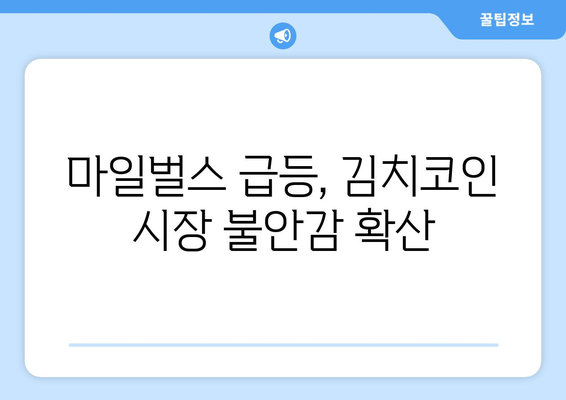 마일벌스 급등 의혹, 김치코인 시장에 던지는 그림자 | 마일벌스, 김치코인, 시장 불안, 투자 주의