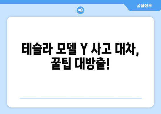 테슬라 모델 Y 사고 대차 후기| 실제 경험을 바탕으로 알려드리는 모든 것 | 테슬라, 사고, 보험, 대차, 후기, 팁