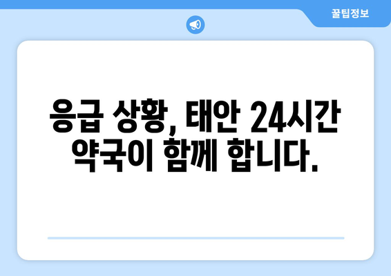 충청남도 태안군 태안읍 24시간 토요일 일요일 휴일 공휴일 야간 약국