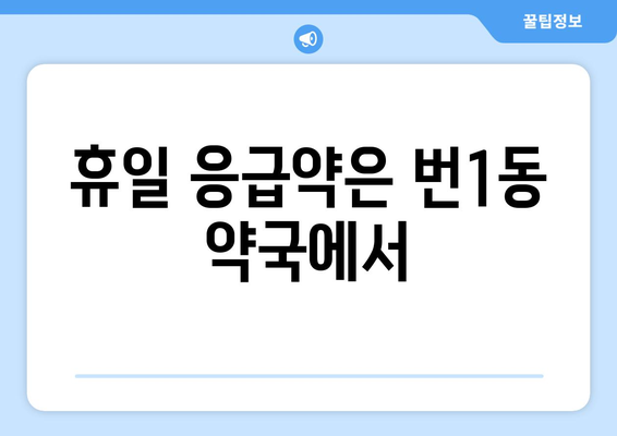 서울시 강북구 번1동 24시간 토요일 일요일 휴일 공휴일 야간 약국