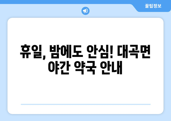 경상남도 진주시 대곡면 24시간 토요일 일요일 휴일 공휴일 야간 약국