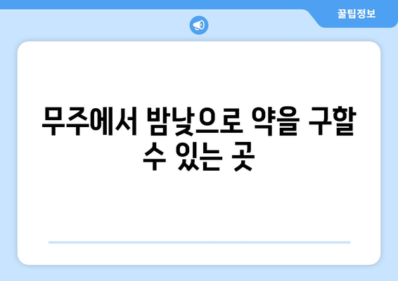 전라북도 무주군 무주읍 24시간 토요일 일요일 휴일 공휴일 야간 약국