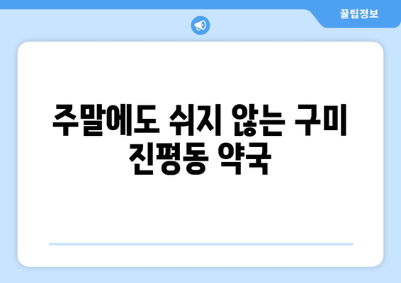 경상북도 구미시 진평동 24시간 토요일 일요일 휴일 공휴일 야간 약국