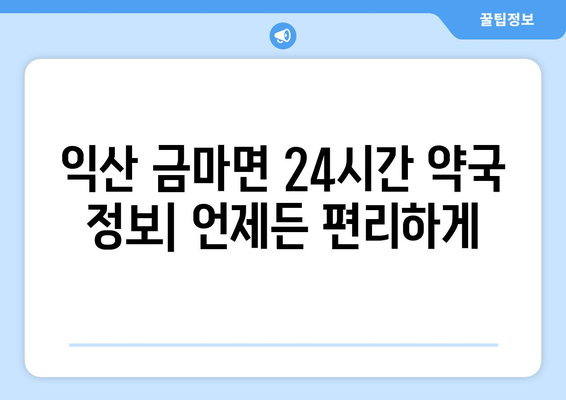 전라북도 익산시 금마면 24시간 토요일 일요일 휴일 공휴일 야간 약국