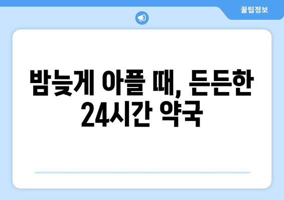 서울시 성북구 정릉1동 24시간 토요일 일요일 휴일 공휴일 야간 약국