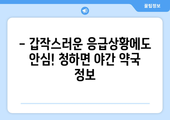 전라북도 김제시 청하면 24시간 토요일 일요일 휴일 공휴일 야간 약국