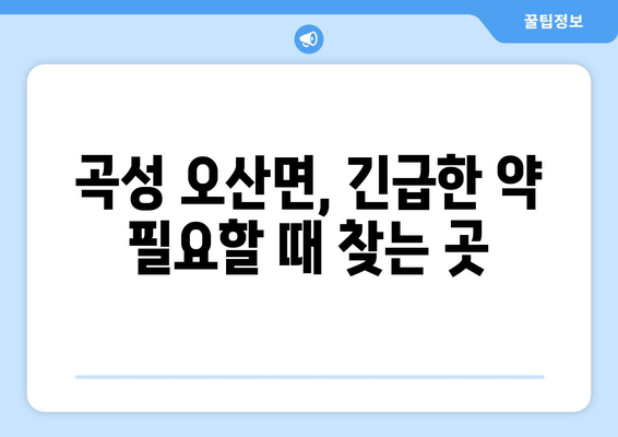 전라남도 곡성군 오산면 24시간 토요일 일요일 휴일 공휴일 야간 약국