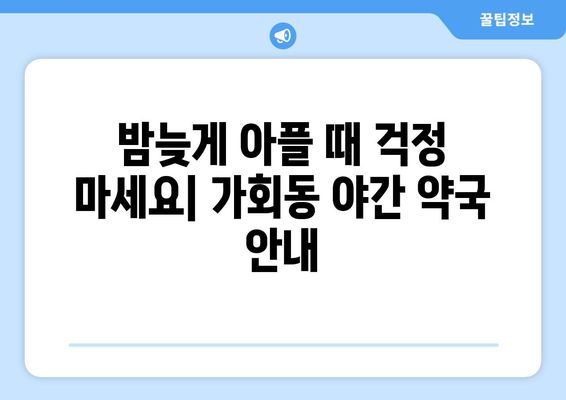 서울시 종로구 가회동 24시간 토요일 일요일 휴일 공휴일 야간 약국