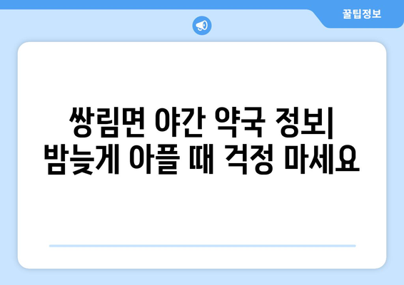 경상북도 고령군 쌍림면 24시간 토요일 일요일 휴일 공휴일 야간 약국