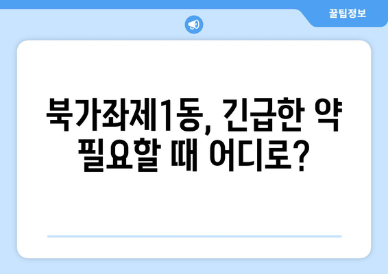 서울시 서대문구 북가좌제1동 24시간 토요일 일요일 휴일 공휴일 야간 약국