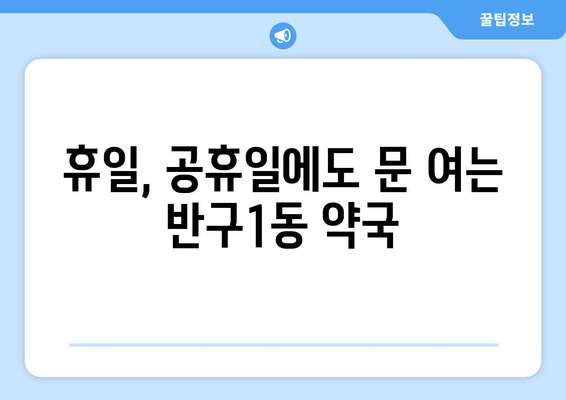 울산시 중구 반구1동 24시간 토요일 일요일 휴일 공휴일 야간 약국