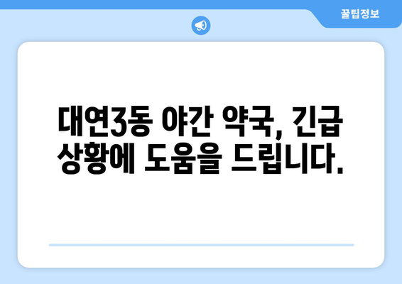 부산시 남구 대연3동 24시간 토요일 일요일 휴일 공휴일 야간 약국