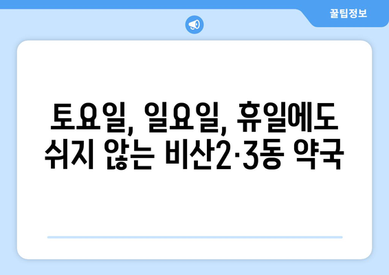 대구시 서구 비산2·3동 24시간 토요일 일요일 휴일 공휴일 야간 약국