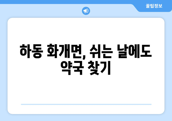 경상남도 하동군 화개면 24시간 토요일 일요일 휴일 공휴일 야간 약국