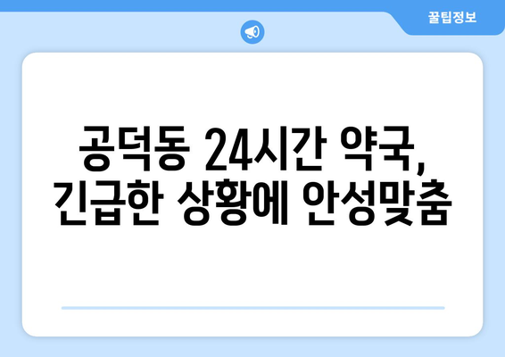 서울시 마포구 공덕동 24시간 토요일 일요일 휴일 공휴일 야간 약국