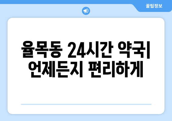 인천시 중구 율목동 24시간 토요일 일요일 휴일 공휴일 야간 약국