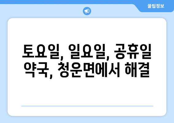 경기도 양평군 청운면 24시간 토요일 일요일 휴일 공휴일 야간 약국