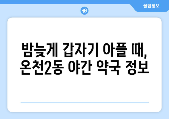 부산시 동래구 온천2동 24시간 토요일 일요일 휴일 공휴일 야간 약국