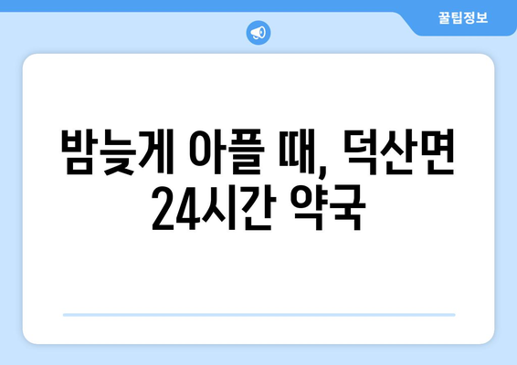 충청북도 제천시 덕산면 24시간 토요일 일요일 휴일 공휴일 야간 약국