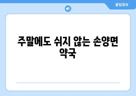 강원도 양양군 손양면 24시간 토요일 일요일 휴일 공휴일 야간 약국