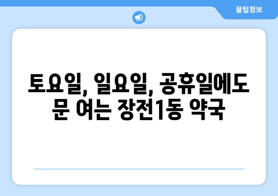 부산시 금정구 장전1동 24시간 토요일 일요일 휴일 공휴일 야간 약국