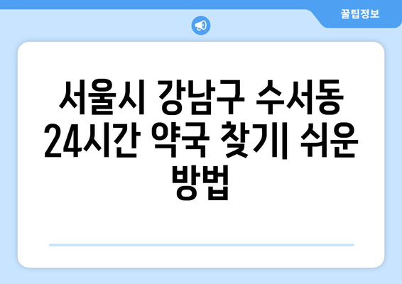 서울시 강남구 수서동 24시간 토요일 일요일 휴일 공휴일 야간 약국