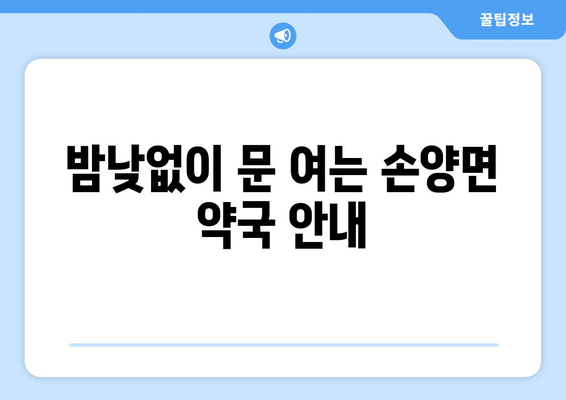 강원도 양양군 손양면 24시간 토요일 일요일 휴일 공휴일 야간 약국