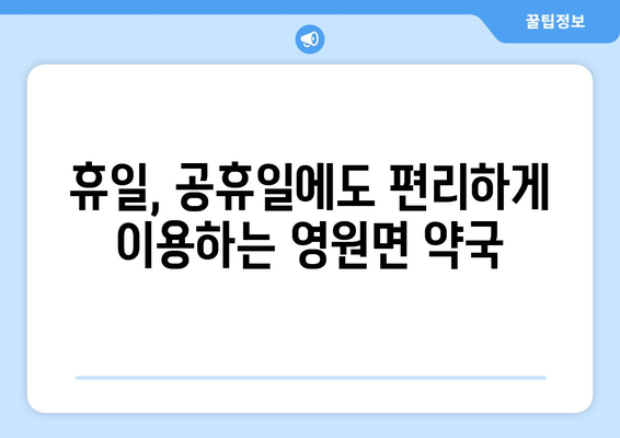 전라북도 정읍시 영원면 24시간 토요일 일요일 휴일 공휴일 야간 약국