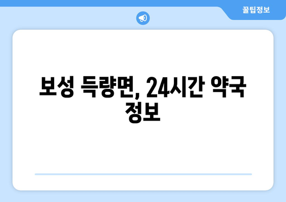 전라남도 보성군 득량면 24시간 토요일 일요일 휴일 공휴일 야간 약국