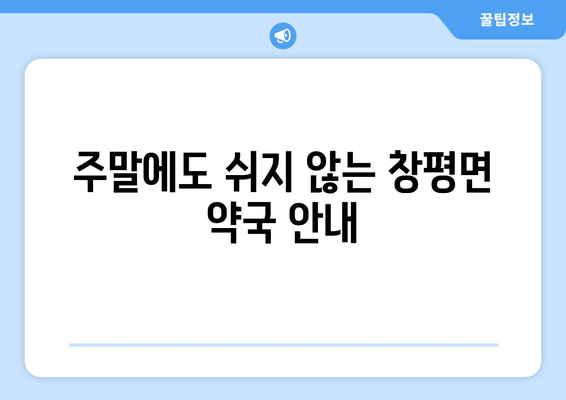 전라남도 담양군 창평면 24시간 토요일 일요일 휴일 공휴일 야간 약국