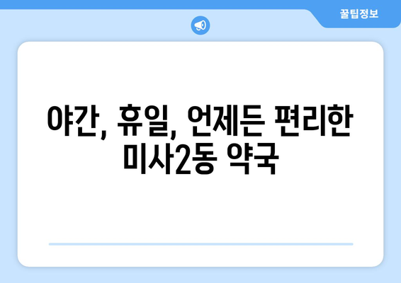 경기도 하남시 미사2동 24시간 토요일 일요일 휴일 공휴일 야간 약국