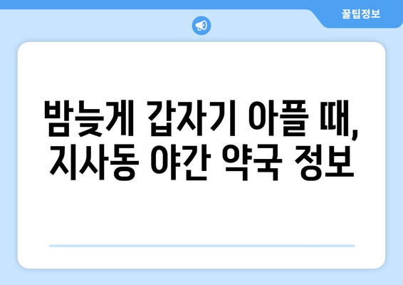 부산시 강서구 지사동 24시간 토요일 일요일 휴일 공휴일 야간 약국