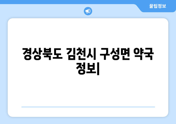 경상북도 김천시 구성면 24시간 토요일 일요일 휴일 공휴일 야간 약국