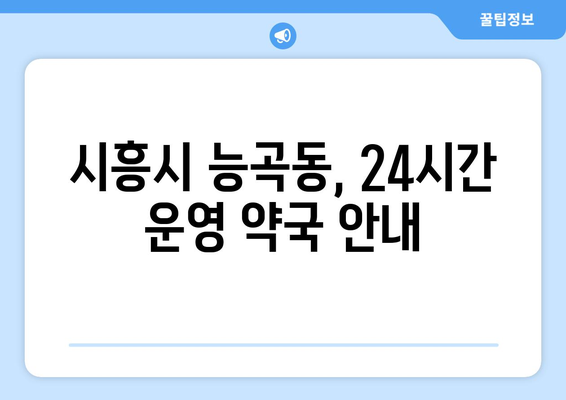 경기도 시흥시 능곡동 24시간 토요일 일요일 휴일 공휴일 야간 약국