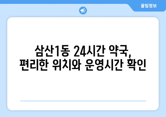 인천시 부평구 삼산1동 24시간 토요일 일요일 휴일 공휴일 야간 약국