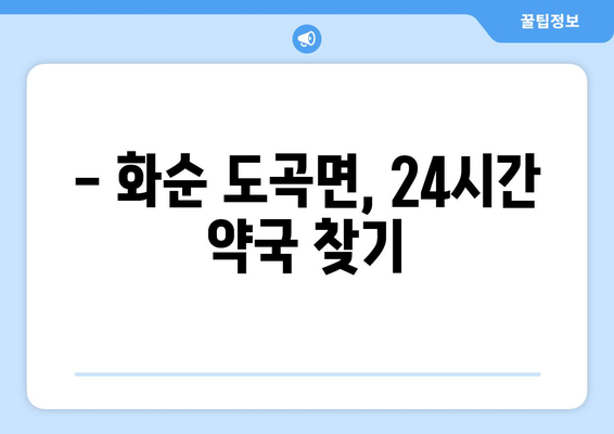 전라남도 화순군 도곡면 24시간 토요일 일요일 휴일 공휴일 야간 약국